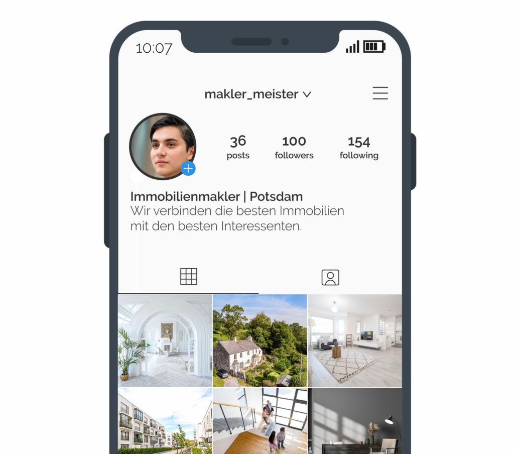 instagram für makler profilbild