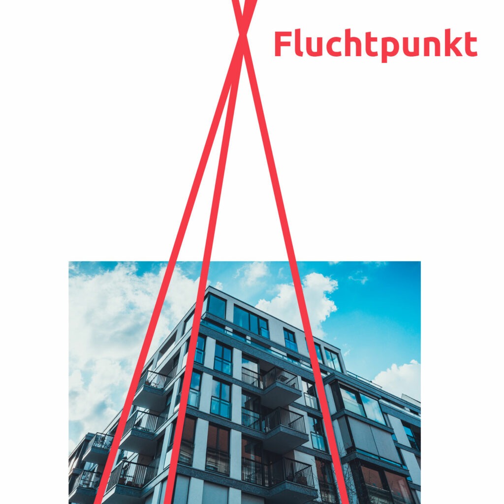 Fluchtpunkt bei stürzenden Linien